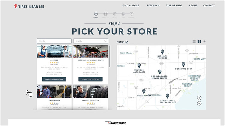 BridgestoneTire desktop vehicle search
