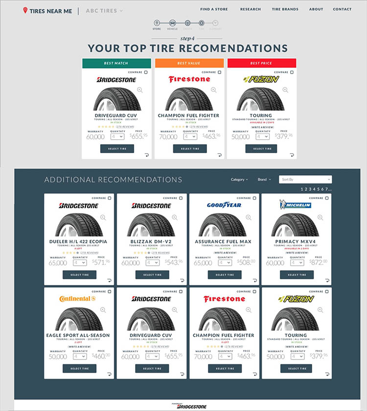 BridgestoneTire desktop appointment scheduling